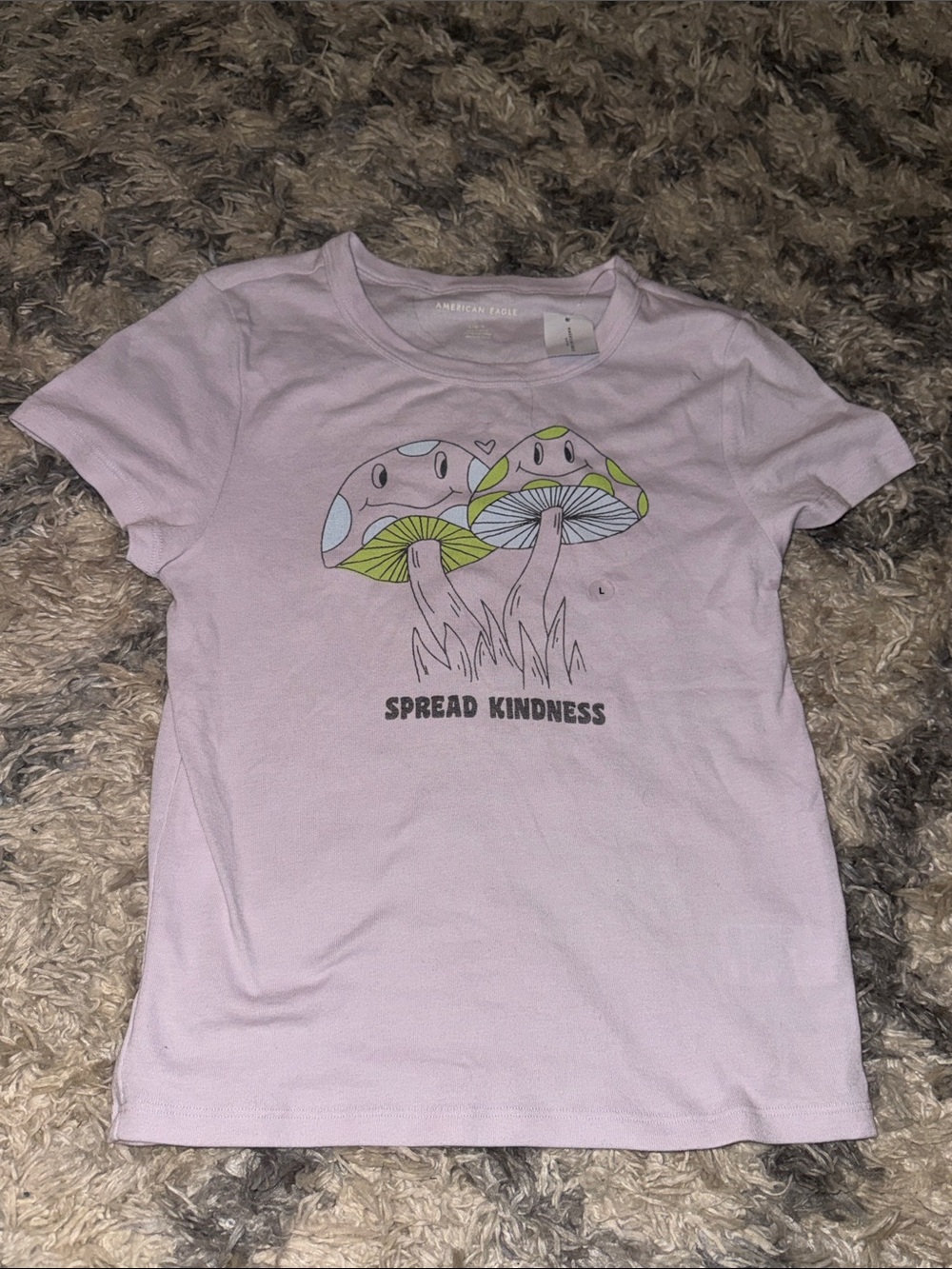 American Eagle Outfitters Pastel Pink Mushroom Tee